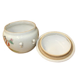 Chinese Distressed Off White Porcelain People Scenery Round Jar ws846S