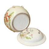 Chinese Distressed Off White Porcelain People Scenery Round Jar ws846S