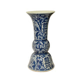 Chinese Blue White Double Happiness Graphic Porcelain Vase ws865S