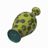 Chinese Yellow Color Ceramic Oriental Scenery Pattern Vase ws956S