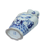 Chinese Blue White Porcelain Eight Immortal Graphic Flat Body Vase ws969S