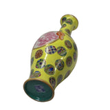 Chinese Yellow Color Ceramic Oriental Scenery Pattern Vase ws983S