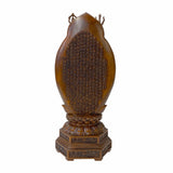 Chinese Brown Guan Yin Tara Bodhisattva Avalokitesvara Wood Statue ws1741S