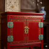 2 Sets Turquoise Enamel Cloisonne Butterfly Hinges Metal Decor Plaque Art GB351S