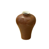 Caramel brown glazed Chinese pottery
