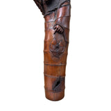 Natural Bamboo Curved Old Man Fishing Art Figure  ws4788S