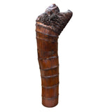 Natural Bamboo Curved Old Man Fishing Art Figure  ws4788S
