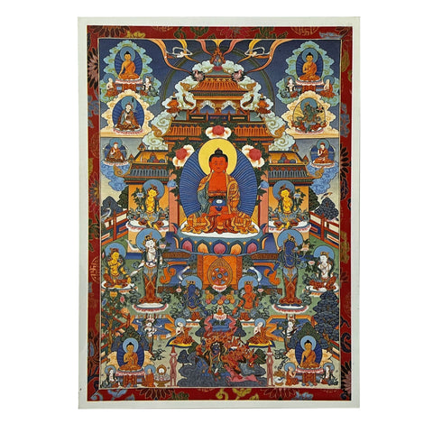 Tibetan Amitabha Buddha 阿彌陀佛 Thangka Card TBS401