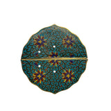 Decorative turquoise Cloisonné metal plates for sideboard