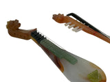 Decorative Agate Stone Mini Violin Instrument Sculpture