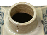 Decorative cream celadon square container