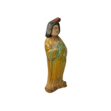 hand painted Chinese lady ceramic statue vintage style