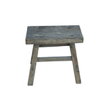 Rustic Raw Rough Wood Grain Rectangle Slim Stool Bench Side Table JK329S #10