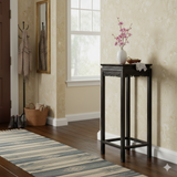 Black Square Golden Chinese Engravement Tall Plant Stand Pedestal Table GB256S