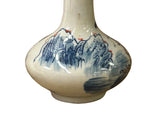 Blue and white ceramic pavilion scene