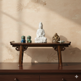 22" Brown Wood Rectangular Ru Yi Point Edge Display Stand Riser GB242S