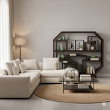 Chinese Black Lacquer Rectangular Display Curio Cabinet Room Divider GB028S