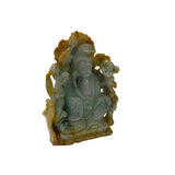 Natural Jade Stone Kwan Yin Tara Buddha Statue – Chinese Bodhisattva Sculpture ws3249S