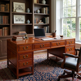 Chinese Brown Drawers Base Top Wood Editor Office Writing Desk Table cs7628S