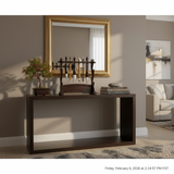 Chinese Brown Wood Horizontal Pen Brush Holder Display Rack GB274S