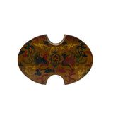 Antique Chinese Phoenix Graphic Oval Jewelry Box