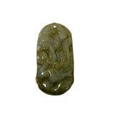 Hand Carved Phoenix Stone Pendant Chinese Mythical Bird Jewelry