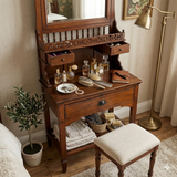 Chinese Oriental Vintage Wash Basin Make Up Vanity Table Chest cs5867S