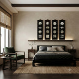Chinese Rosewood Dream Stone Scenery Wall Panel Set 4 Pieces cs5067S