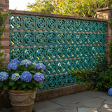 Chinese Ru-Yi Coin Turquoise Green Mix Glaze Wall Floor Clay Tile ws3587S