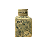 Mountain landscape ceramic container