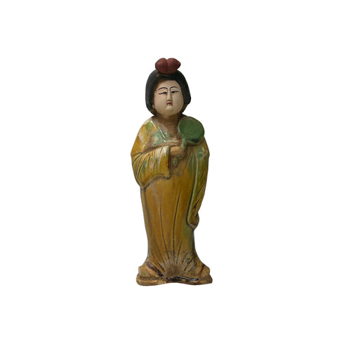 small oriental porcelain lady figure traditional Chinese decor