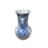 vintage style blue white vase