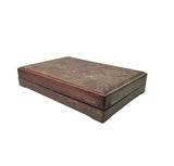 Chinese Flower Birds Carving Rectangular Shape Box Ink Stone Inkwell Pad JK336S