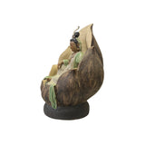 Handmade Ceramic Kwan Yin on Lotus Leaf Base – Spiritual Home Décor & Feng Shui Gift ws3063S