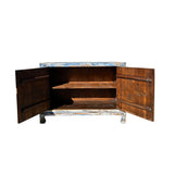 Distressed Blue 2 Doors Credenza Sideboard Console Table Cabinet ws4467S