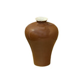 Vintage monochrome brown plum vase