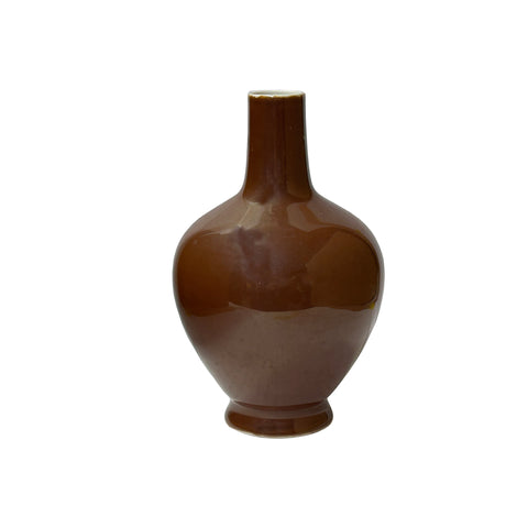 Vintage monochrome brown porcelain vessel