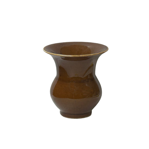 Vintage monochrome brown zhadou vessel