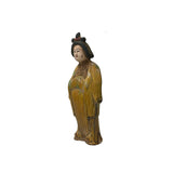 elegant oriental lady ceramic statue traditional costume