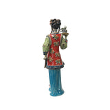 Colorful porcelain lady statue