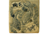 Heavy stoneware ginger jar square