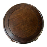 8.75" Display Top Solid Wood Round Shape Stand Easel With Silver Line Inlay n602S