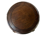 7.5" Display Top Solid Wood Round Shape Stand Easel With Silver Line Inlay n601S