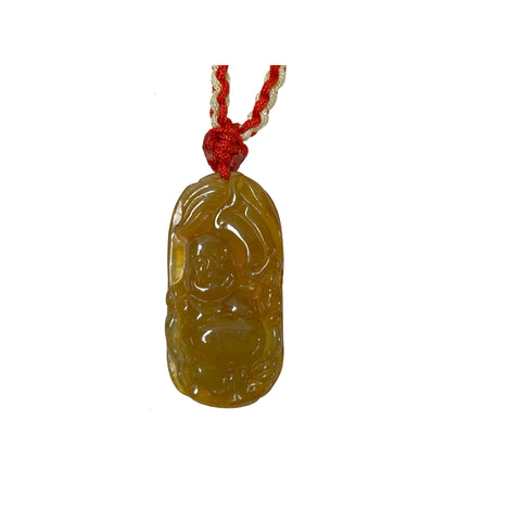 Chinese yellow honey stone pendant