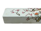 Intricate bird and flower design porcelain desk weights