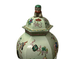 vintage celadon green porcelain ginger jar