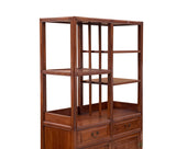 Exotic wood curio cabinet