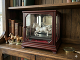 Running horse statue silver