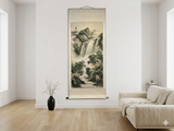 Chinese Oriental Ink Brush Water Mountain Scenery Scroll Painting GB654S f372