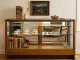 Vintage Glass Top Shelves Storage Display Showcase Cabinet GB691S